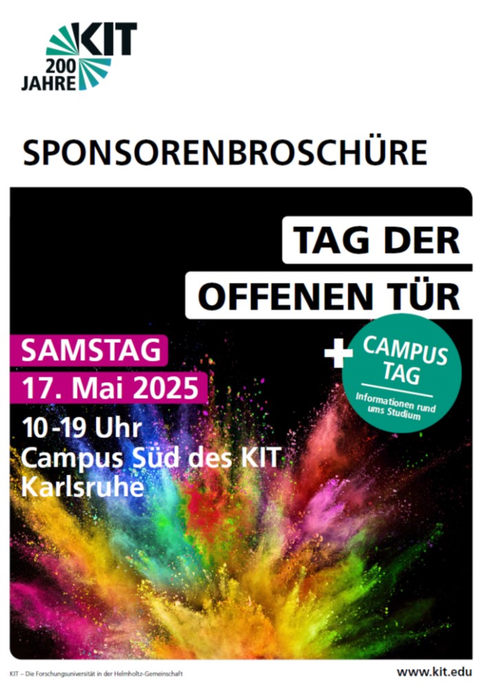 Sponsoring-Pakete zum Tag der offenen Tür